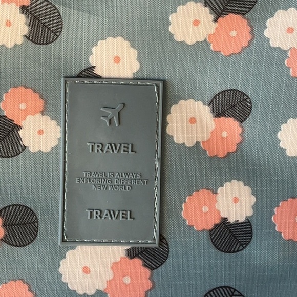 Floral Travel Makeup Organizer Bag Cosmetic Toiletry Case Blue - Picture 2 of 6